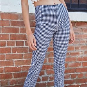 John Galt navy blue gingham pants